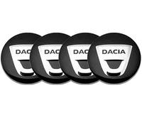 4 x 56 mm Logo Wheel Center Cover Badge Logo Autocollants Convient pour Dacia Duster Logan Sandero Lodgy Stepway, 3D Wheel Center Hub Caps Car Logo Stickers,Black