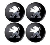 4 x 56mm/60mm/65mm Cache moyeu pour Peugeot 108 AB Bj 2014-,Autocollant 3D Silicone Cache-Moyeu avec Voiture Logo Cache Moyeux Autocollant Protection Jante Roue Badge,65mm