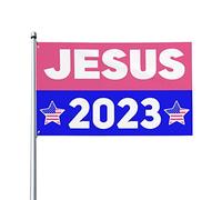 4 x 6 Jésus 2023 Drapeau Rose pour salle murale Jésus 2023 Notre seul espoir Drapeau Panneau de cour pour extérieur Jésus 2023 Bannière avec œillets métalliques sans mât de drapeau