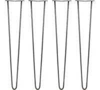 4 x 71cm 2 entretoises Hairpin Legs Pieds de table Pieds de meuble Pieds de chaise 10mm D Acier brut