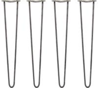 4 x 71cm 2 entretoises Hairpin Legs Pieds de table Pieds de meuble Pieds de chaise 12mm D Acier brut