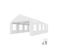 4 X 8 m tente de réception imperméable protection uv 50+ blanc structure acier bâches résistantes fenêtres amovibles