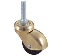 4 X A/LAITON/CAOUTCHOUC D.MM 35X18 F.MA 8X30 ROUE PIVOTANTE SPHÉRIQUE GOUPILLE FILETÉ 210B AVO