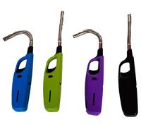 4 x Allumes Feu Gaz Rechargeable, Tige flexible, Pratique pour Cuisine et Cheminée, Écologique, Allume Feu Poêle à Bois Et Barbecue, Allume Feu Electrique pour Bougie, pour Intérieur et Extérieur 27cm