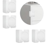 4 X Baby Safety Lock Self Adhesive No Drilling - Child Safety For Wardrobe & Drawer,Transparent Baby Door Lock,Child Cupboard Safety For Kitchen,Refrigerator,Furniture (A)