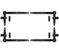 4 X Bande D'Angle 600 x 340 x 50 + Kloben Charnières de Porte Ruban Noir