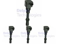 4 x Bobine d'allumage DELPHI pour HONDA CIVIC VII, CIVIC VIII, JAZZ II