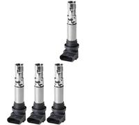 4 x Bobine d'allumage HELLA pour AUDI, SEAT, SKODA, VW A1, A2, A3, A3 8P, A3