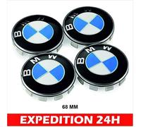 4 X CACHE MOYEU Pour BMW 68mm Centre de Roue Logo Jante Bleu et Blanc