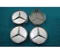 4 X Caches Moyeux Mercedes 75mm / Cache Moyeu Roue Roues Logo Logos Emblème Emblèmes Sigle Sigles Signe Signes Insigne Insignes Badge Badges Centre Centres Écusson Écussons Macaron