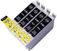 4 x Cartouche d'encre avec puce compatible Epson C13T08074011, T0807 pour imprimantes Stylus Photo P50, Stylus Photo PX660, Stylus Photo PX700W, Stylus Photo PX710W, Stylus Photo PX720WD, Stylus P