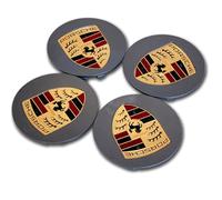 4 x centre de roue cache moyeu Porsche gris courbée 76mm logo couleur Pour Porsche 917 918 Cayenne CaymanBoxster
