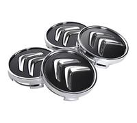 4 x Centre de roue Noir 60mm Citroen couvercle cache moyeu Jantes emblème Logo