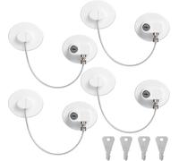 4 X Child Window Safety Locks With 8 Keys For Doors,Windows And Fridges,Drawers,Washing Machines,Focused On Child Safety