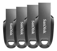 4 x Clé USB SanDisk Ultra Curve 32Go USB 3.2 Gen1 100MB/s SDCZ550-032G-G46 (paquet de quatre) G