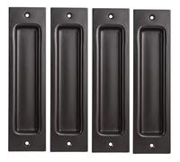 4 X Coquille de Porte Coulissante Noir Accès Shell Poignée Entrée des Chambres