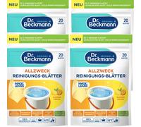 4 x Dr. Beckmann Nettoyant Universel Feuilles Summer Lemon 20 Feuilles
