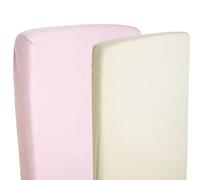 4 X draps-housses Compatible avec Chicco Next 2 Me 100% coton Rose/crème