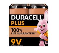 4 X Duracell 9 V Plus 6LR61/MN1604 Alcaline (1 blister de 4 batteries)