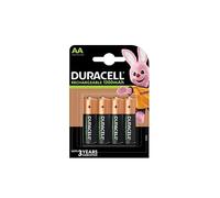 4 x Duracell AA rechargeable 1300 mAh (1 blister de 4 batteries) 4 piles rechargeables (HR6/DC1500)
