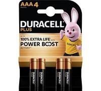 Duracell Piles AAA Plus Power Boost LR03 – Jusqu'à 100 % de durée supplémentaire – 4 piles