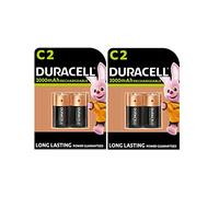 4 x Duracell C Rechargeables 3000 mAh HR14/DC1400 (2 ampoules de 2 batteries) 4 piles