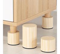 4 X Élévateurs de Meubles en bois,Pieds de Support de Lit,Support 500kg | Carrés Rehausseurs de Canapé Pieds Furniture Risers de lit,protecteurs de sol,pour Fauteuil Commode Canapé Table Basse