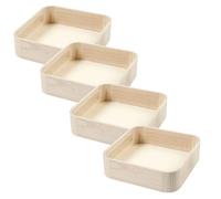 4 X en Bois Paulownia Plateau 25cm Carré Tableware Portion Décore & Paint Craft
