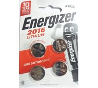 2 Piles CR2016 Energizer Bouton Lithium 3V