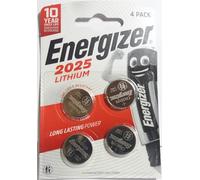 4 x Energizer CR2025 Coin Battery Batteries Lithium 3V for Watches Torches Keys