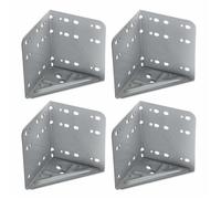 4 x Équerre de lit gris argenté 115 x 115 x 133 mm Équerre d’angle Équerre de cadre de lit de SO-TECH