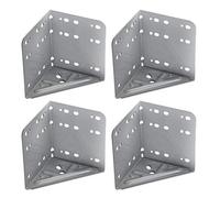 4 x Équerres de Lit Gris argenté 115 x 115 x 135 mm Raccord d‘Angle Équerre pour Cadre de Lit Cornière d’Angle de So-Tech