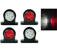 4 x Feux Gabarit Position Lateral Rouge Blanc 12v 24v Remolque Camion Camionette Lampe