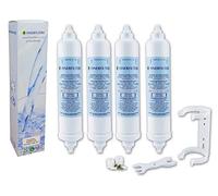 4 x Finerfilters Filtre à eau pour réfrigérateur, compatible avec Samsung EF9603, WSF100, DA2910105J, et n'importe quel autre BL9808, DD7098 pour réfrigérateur est Connecté à 1/4