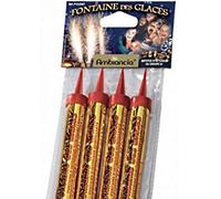 4 x Fontaines lumineuses pour gateaux - lot de 4 fontaines - durée unitaire 30 secondes environ