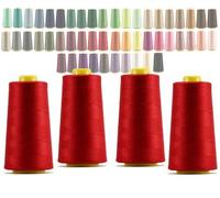 4 X Gutermann Toldi Lock Surjeter Filetage Rouge - 2500 m Cônes