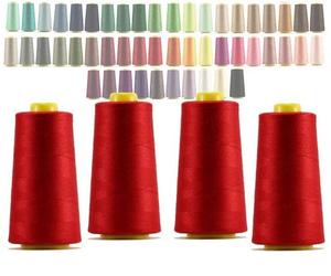 4 X Gutermann Toldi Lock Surjeter Filetage Rouge - 2500 m Cônes