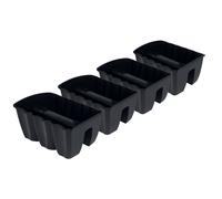 4 x jardinière 40 cm pot suspendu pot de fleurs pot de balcon pot de balustra...