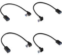 4 x L/T-Modèle USB 3.0-Adaptateur - A-Mâle an A-Femelle - 90 Degréswinkel vers Le Up + Bas (Monter et descendre Le câble d'angle)