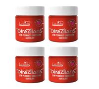 La Riche Directions Lot de 4 pots de coloration semi-permanente Rouge fluo 100 ml