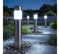 Éclairage D'Extérieur Lampe Solaire Pointe de Jardin Acier Inoxydable 4er Set