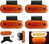 4 x LED Feux Gabarit Position Lateral Jaune 12v 24v Remolque Camion Camionette Lampe