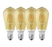 4 x LED Filament Smart+ Edison ST64 5,5 W E27 Or Extra Chaud Dimmable Bluetooth