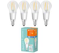 4 X Ledvance Filament Smart + Gouttes 4W = 40W E14 Blanc Chaud Dimmable