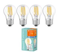 4 X Ledvance Smart + Filament Gouttes 4W = 40W E27 Clair Blanc Chaud Dimmable
