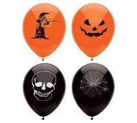 4 x Lot de 15 ballons Halloween & 60 ballons Noir Orange)