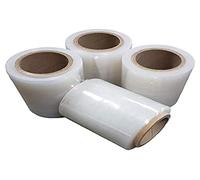 4 X Lot Rouleaux de papier stretch clair par Net4client - Emballage de colis Boîtes Wrap Film étirable stretch Rouleaux rapide solide Emballage colis 100 mm 150 m Fi50 23µm