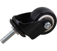4 x M8 x 25mm PU Swivel Castor Castor Castor Wheels with Lockable Brakes-240kg-Black
