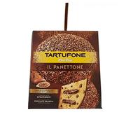 4 x Motta Tartufone Panettone Crème au chocolat avec cacao Sud America et chocolat extra foncé décoré de cacao haché 800 g
