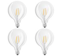 4 X Osram LED Filament Ampoule G125 Globe 4W = 40W E27 Clair 470lm Blanc Chaud
